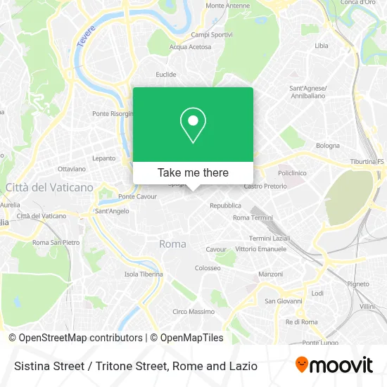 Sistina Street / Tritone Street map
