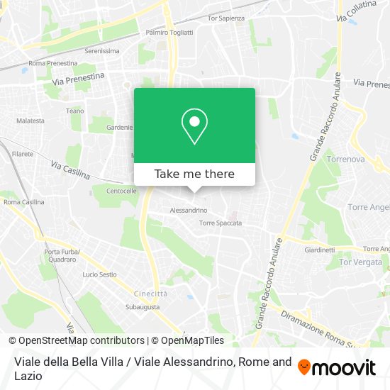 Viale della Bella Villa / Viale Alessandrino map