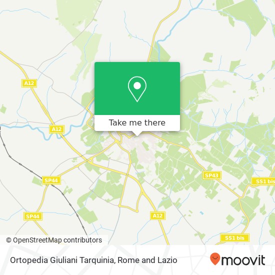 Ortopedia Giuliani Tarquinia map