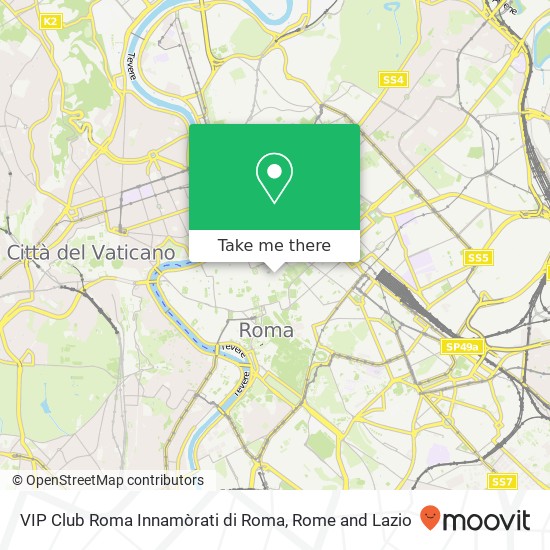 VIP Club Roma Innamòrati di Roma map