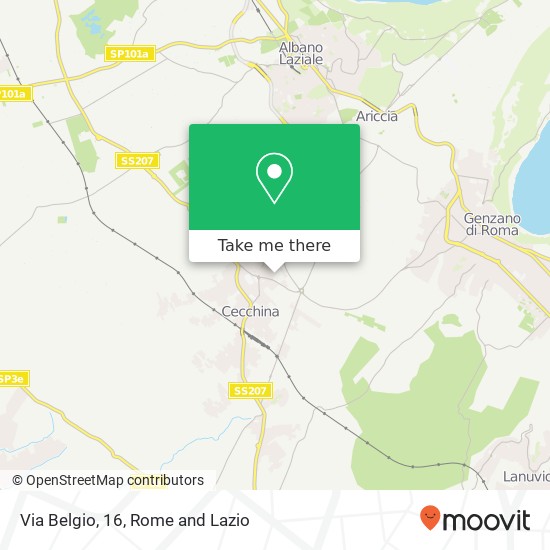Via Belgio, 16 map