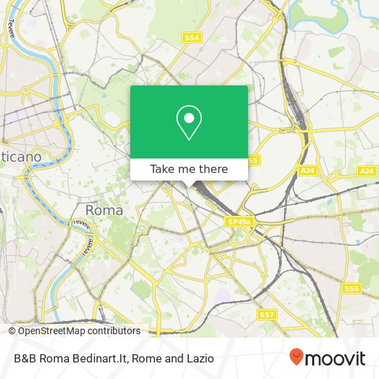 B&B Roma Bedinart.It map