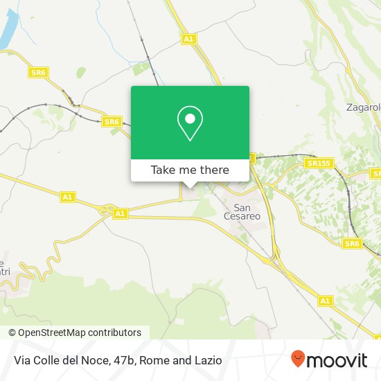 Via Colle del Noce, 47b map