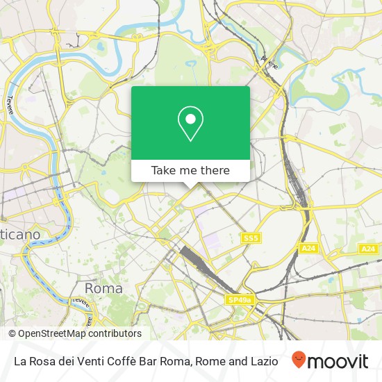 La Rosa dei Venti Coffè Bar Roma map
