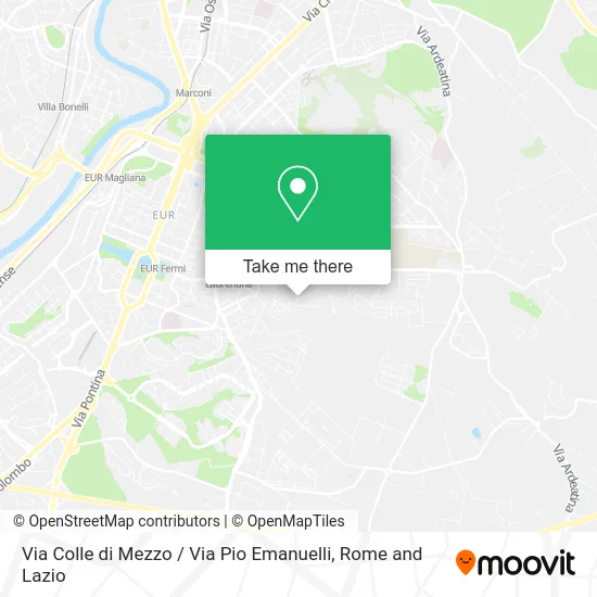 Via Colle di Mezzo / Via Pio Emanuelli map