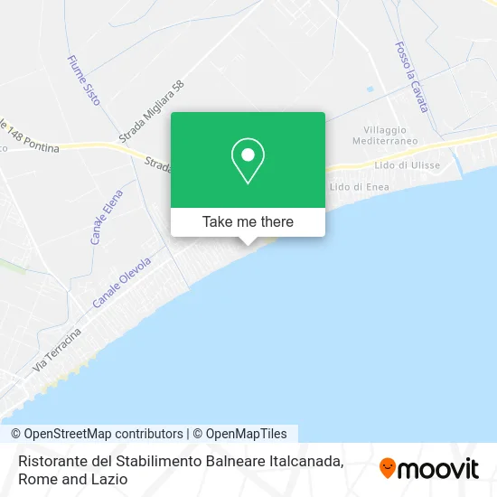 Restaurant of Italcanada Beach Facility map