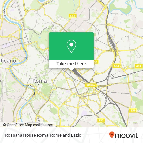 Rossana House Roma map