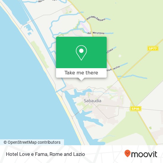 Hotel Love e Fama map