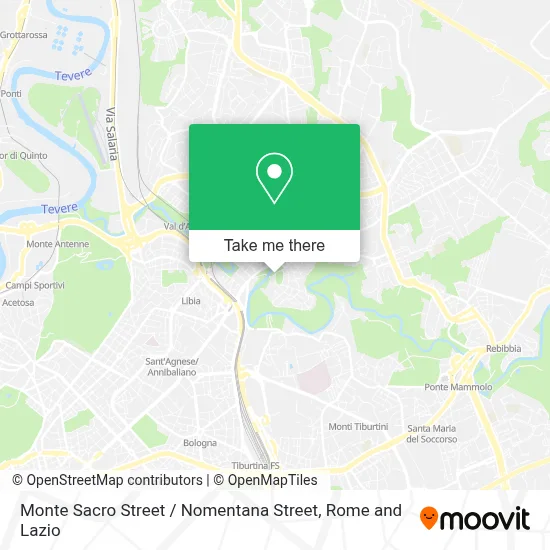Monte Sacro Street / Nomentana Street map