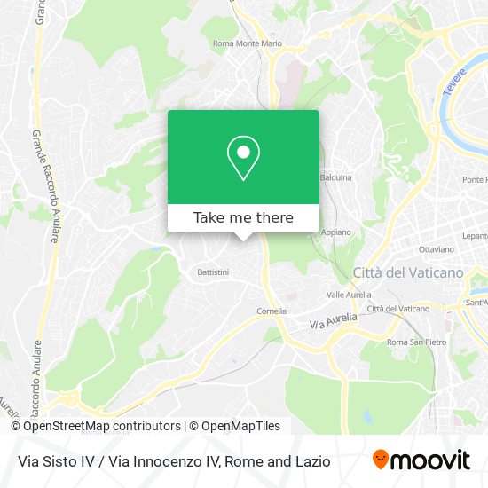 Via Sisto IV / Via Innocenzo IV map
