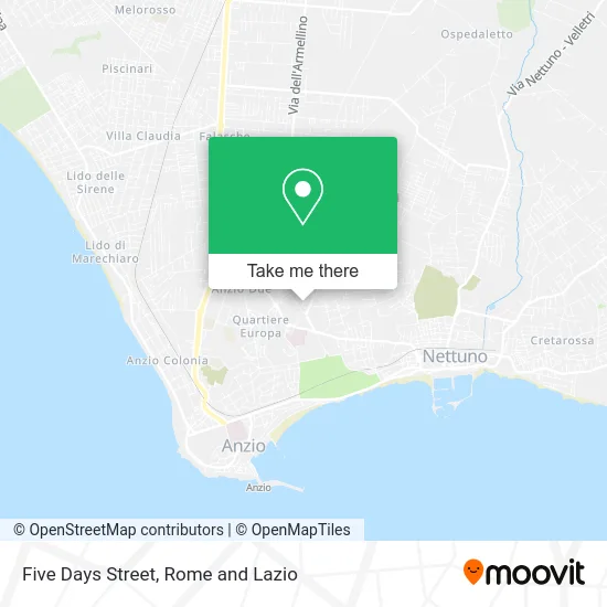 Five Days Street map