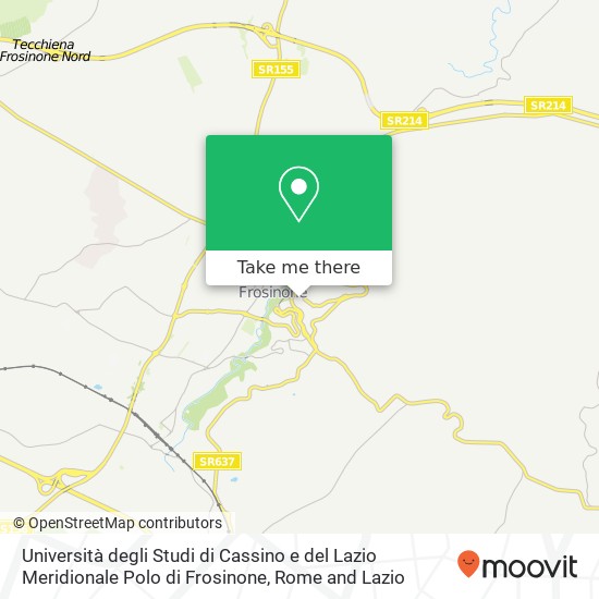 Università degli Studi di Cassino e del Lazio Meridionale Polo di Frosinone map