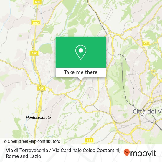 Via di Torrevecchia / Via Cardinale Celso Costantini map