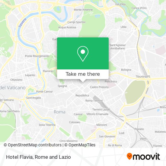 Hotel Flavia map