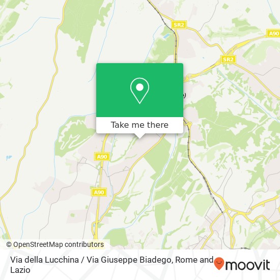 Via della Lucchina / Via Giuseppe Biadego map