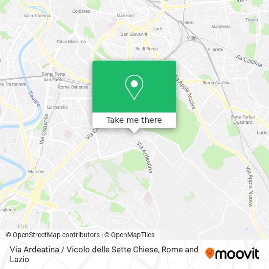 Via Ardeatina / Vicolo delle Sette Chiese map