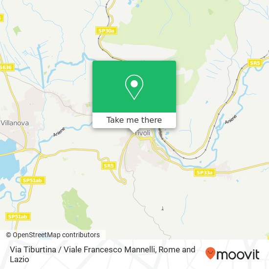 Via Tiburtina / Viale Francesco Mannelli map