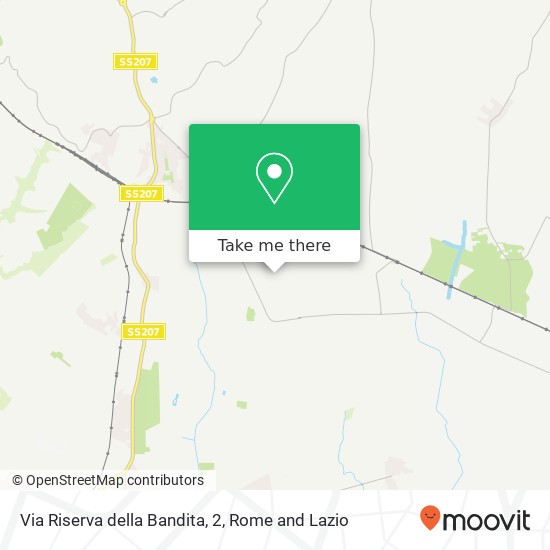 Via Riserva della Bandita, 2 map