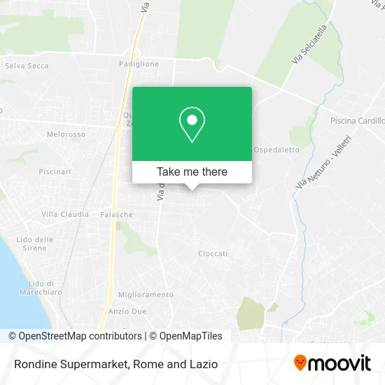 Rondine Supermarket map