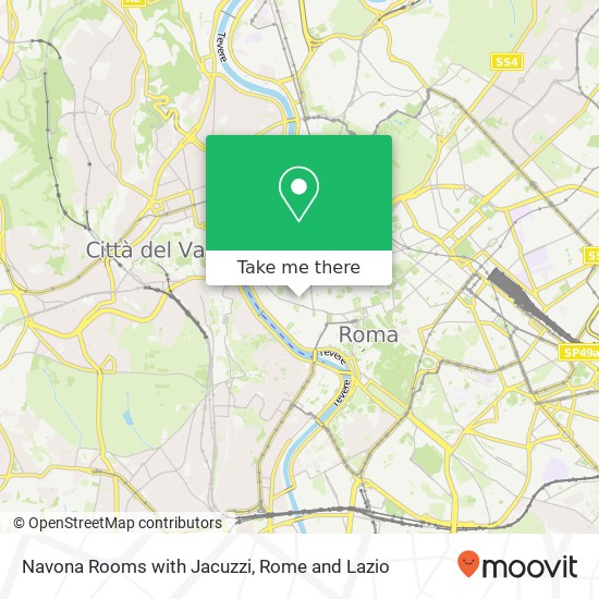 Navona Rooms with Jacuzzi map