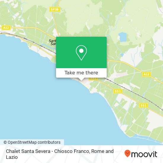 Chalet Santa Severa - Chiosco Franco map
