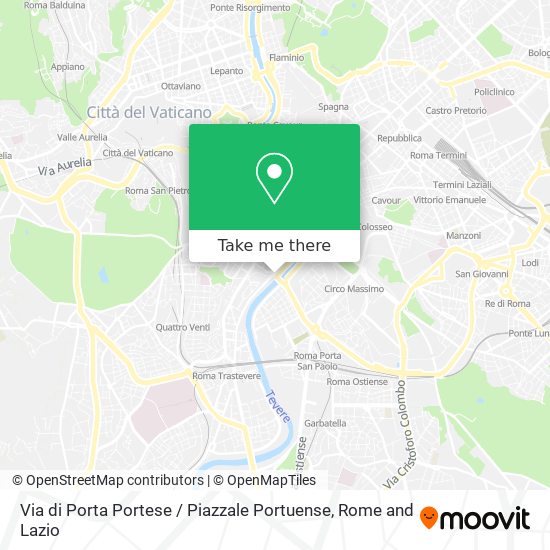 Via di Porta Portese / Piazzale Portuense map