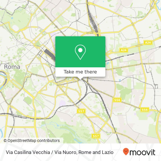 Via Casilina Vecchia / Via Nuoro map