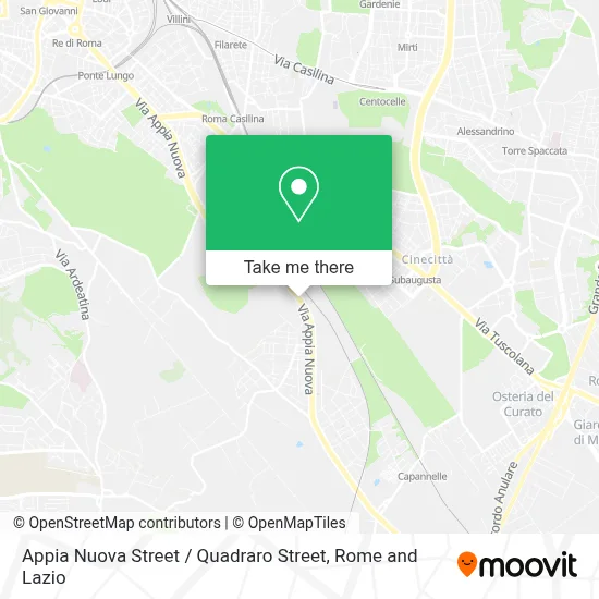 Appia Nuova Street / Quadraro Street map