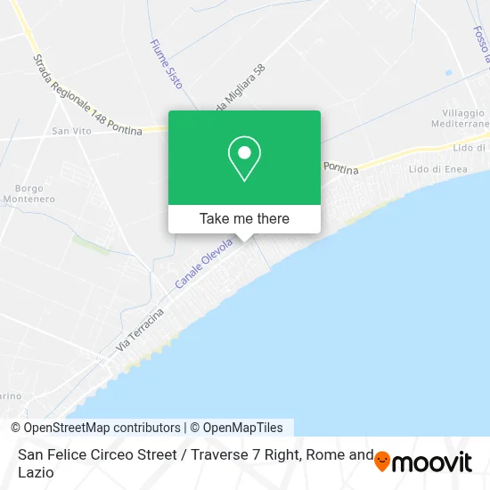 San Felice Circeo Street / Traverse 7 Right map