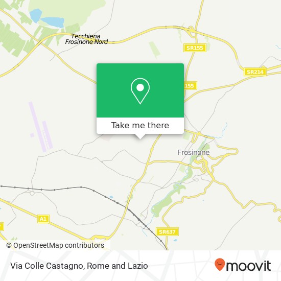 Via Colle Castagno map