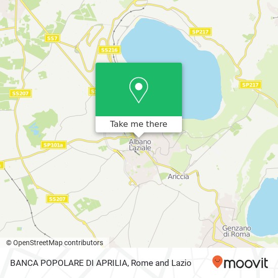 BANCA POPOLARE DI APRILIA map