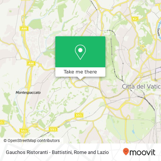 Gauchos Ristoranti - Battistini map
