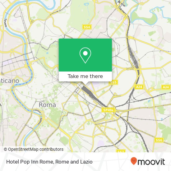 Hotel Pop Inn Rome map