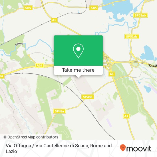Via Offagna / Via Castelleone di Suasa map