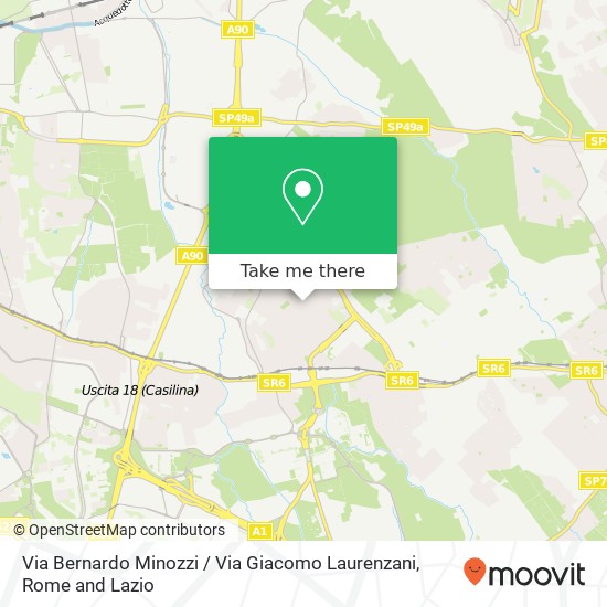 Via Bernardo Minozzi / Via Giacomo Laurenzani map