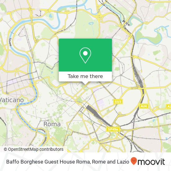 Baffo Borghese Guest House Roma map