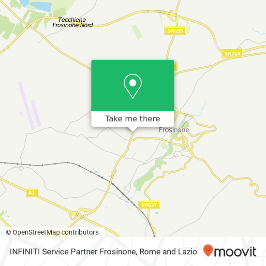 INFINITI Service Partner Frosinone map