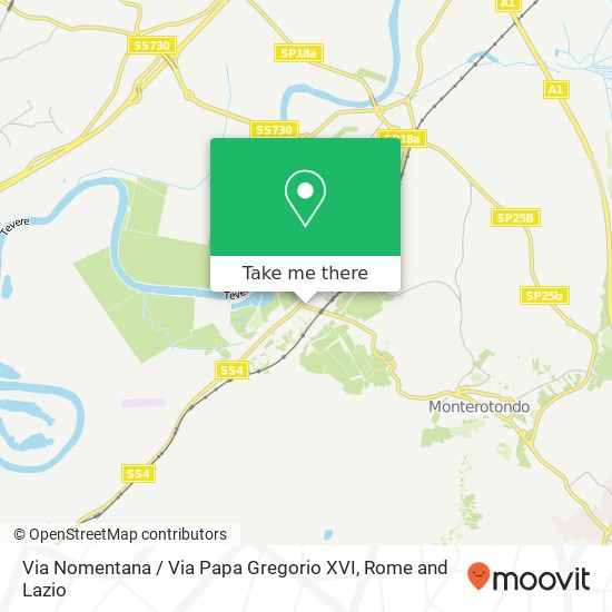 Via Nomentana / Via Papa Gregorio XVI map