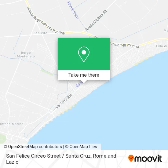 San Felice Circeo Street / Santa Cruz map