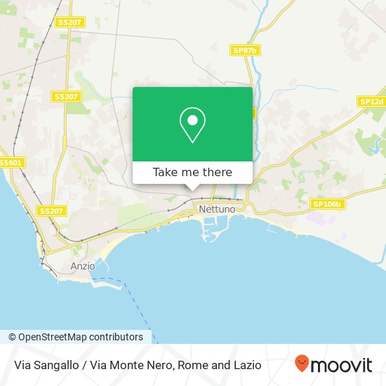Via Sangallo / Via Monte Nero map