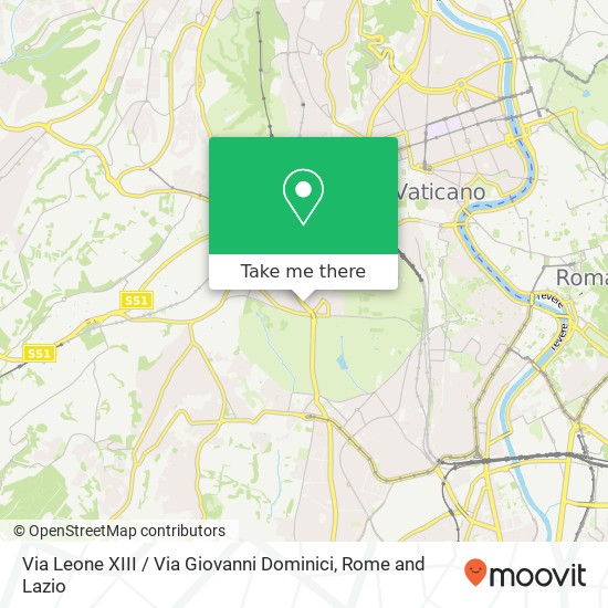 Via Leone XIII / Via Giovanni Dominici map