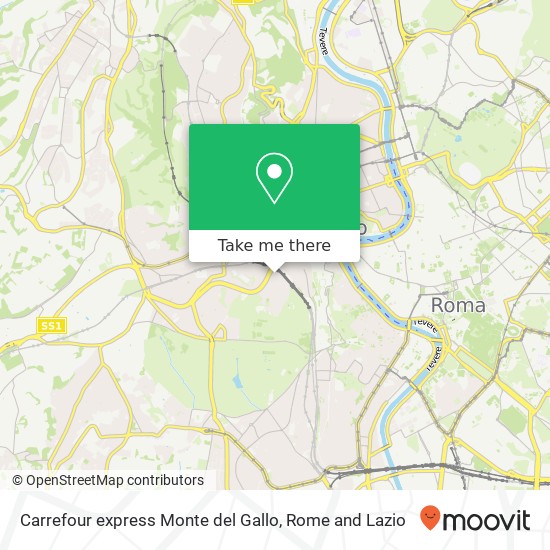 Carrefour express Monte del Gallo map