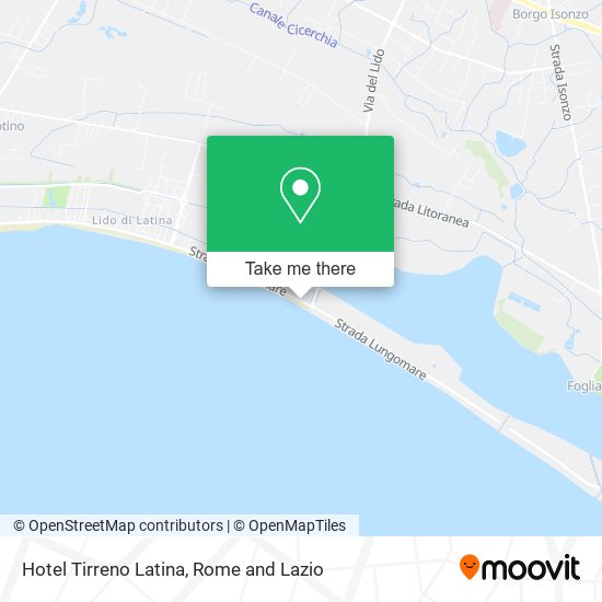 Hotel Tirreno Latina map