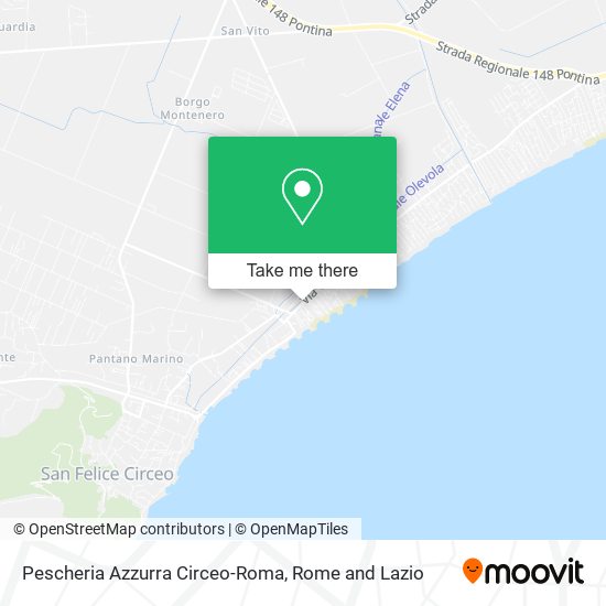 Pescheria Azzurra Circeo-Roma map