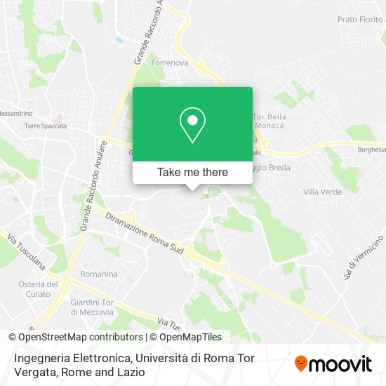 Ingegneria Elettronica, Università di Roma Tor Vergata map