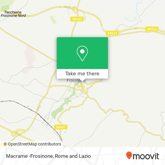 Macrame -Frosinone map