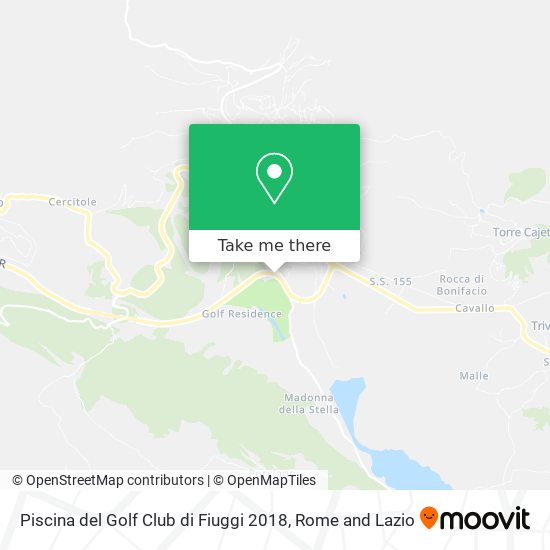 Piscina del Golf Club di Fiuggi 2018 map
