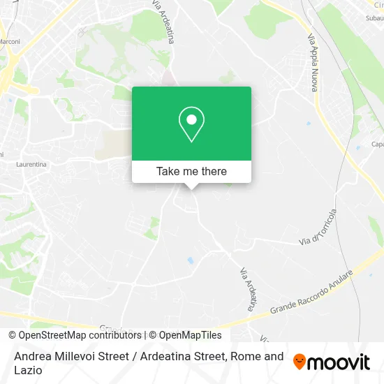 Andrea Millevoi Street / Ardeatina Street map