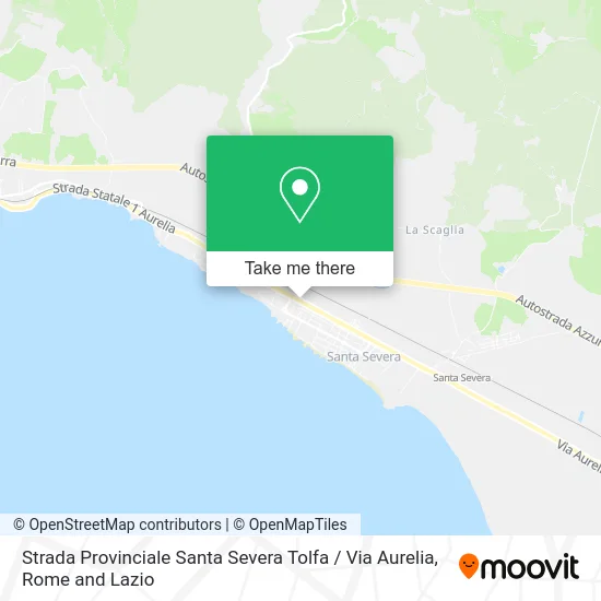 Santa Severa Tolfa Provincial Road / Aurelia Street map