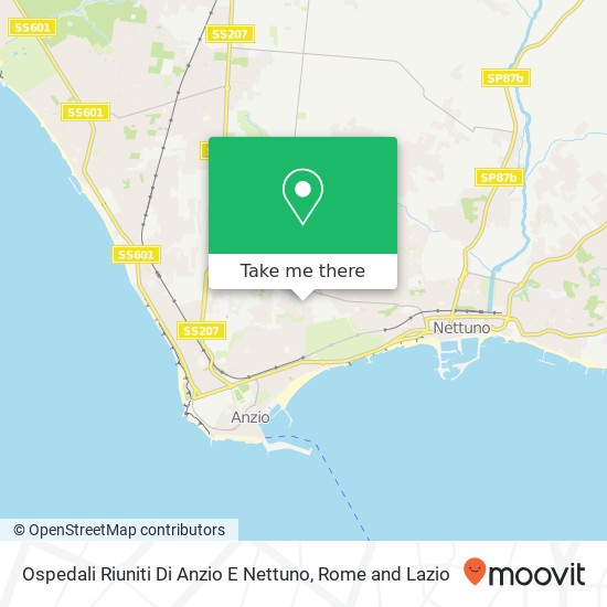 Ospedali Riuniti Di Anzio E Nettuno map